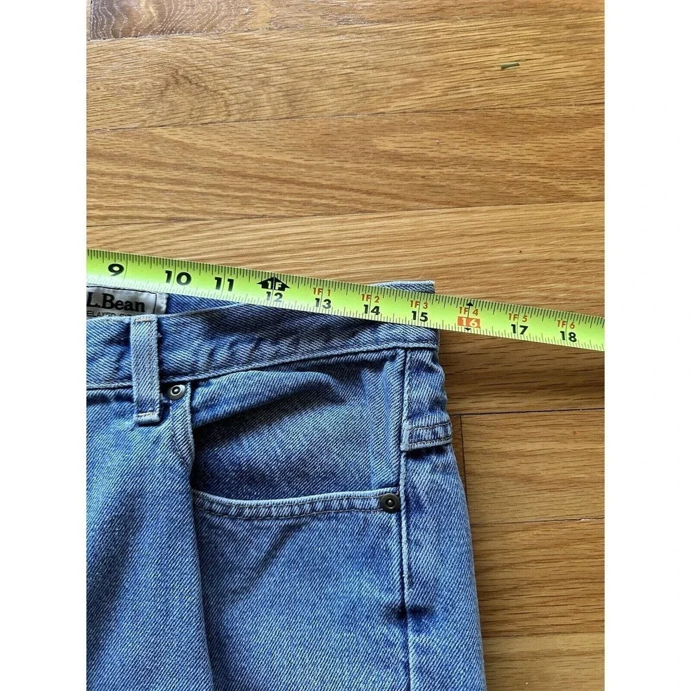 Vtg 90’s L.L Bean Jeans Relaxed Fit Women Sz 14 Tall Grunge Distressed Baggy‌ - Picture 11 of 12